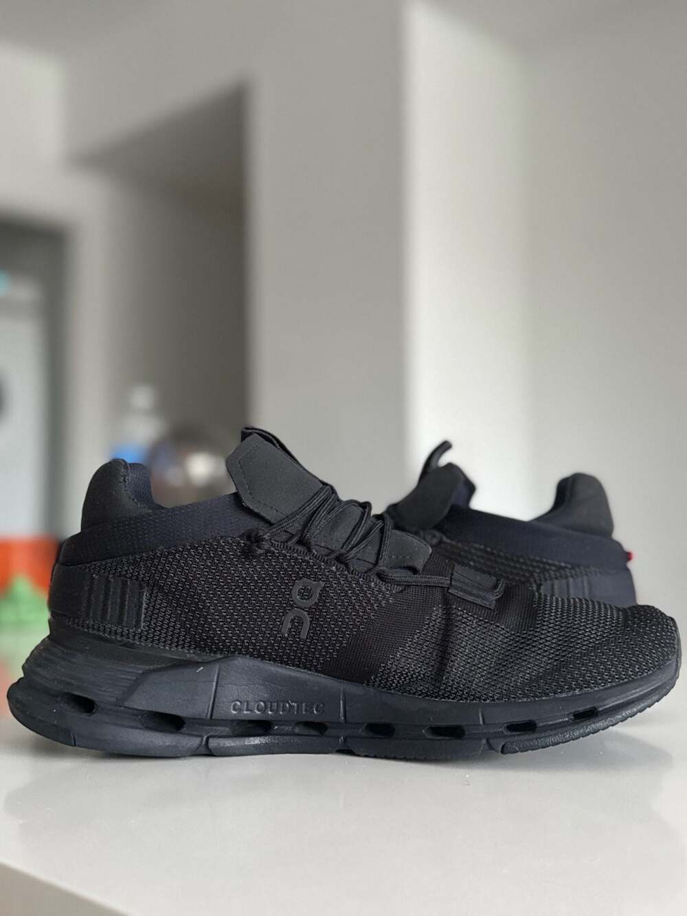 On Cloudnova 'Black Eclipse' All Black Men's Running Shoes